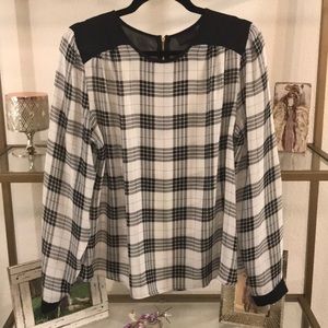 Black And White Long Sleeve Top